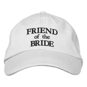 Friend of the Bride black custom elegant wedding Embroidered Hat