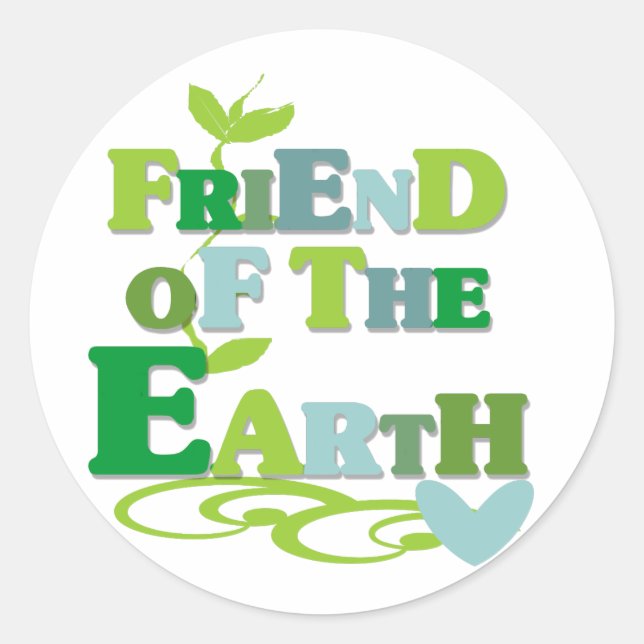 Friend of the Earth Classic Round Sticker (Front)