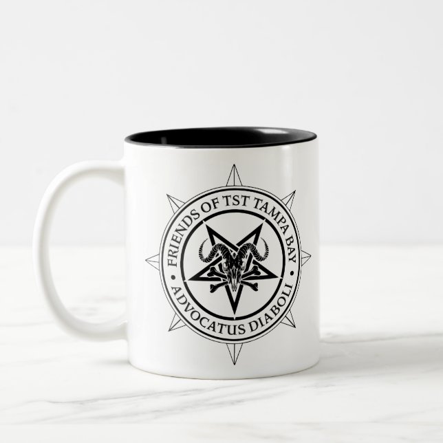 Friend of TST Dark logo Two-Tone Coffee Mug (Left)