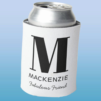 Friend ot the Bride Monogram Name Can Cooler