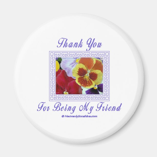Friend Pansies Magnet (Front)
