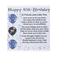 Friend Poem 40th Birthday