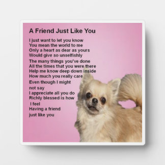 Friend Poem Plaque - Chihuahua dog Design