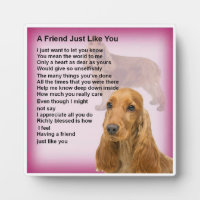 Friend Poem Plaque  -  Cocker Spaniel  Design