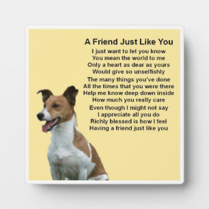 Friend Poem Plaque - Jack Russell Design