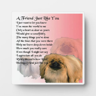 Friend Poem Plaque - Pekingese dog Design