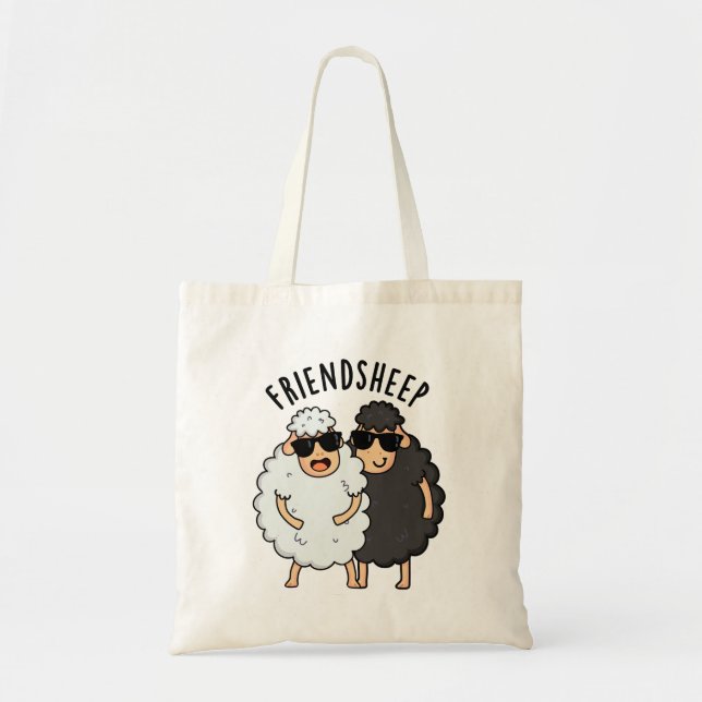 Friend-sheep Funny Sheep Pun  Tote Bag (Front)