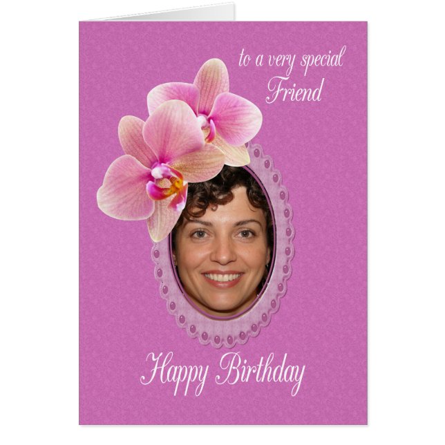 Friend Special Birthday Wishes Orchids (Front)