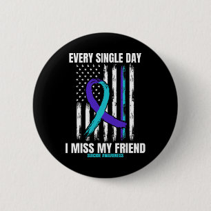 Friend Suicide Awareness Prevention American Flag 6 Cm Round Badge