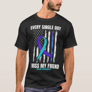 Friend Suicide Awareness Prevention American Flag  T-Shirt