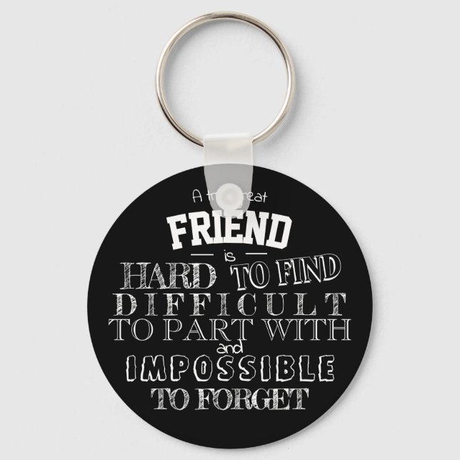 Friend Thank you Appreciation Gift script bff Key Ring (Front)
