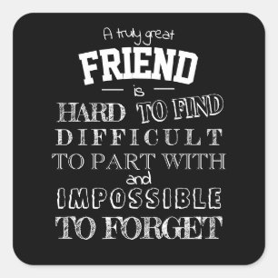 Friend Thank you Appreciation Gift script bff Square Sticker