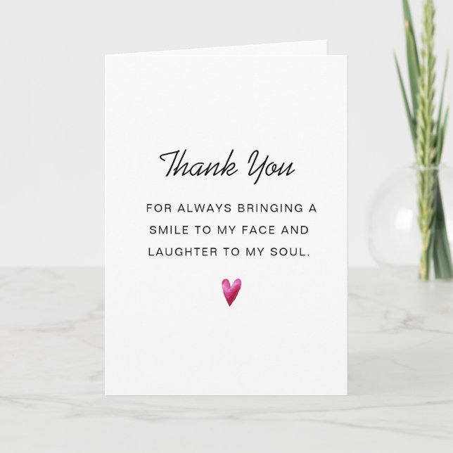  Friend Thank You Card, Friendship Card (Front)