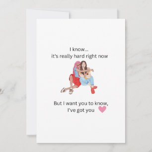 Friend to Friend support in hard times Thank You Card