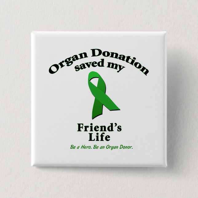 Friend Transplant 15 Cm Square Badge (Front)