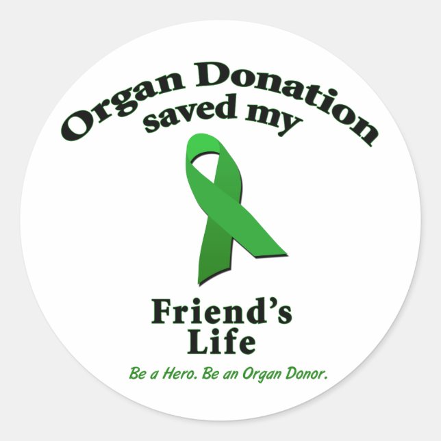 Friend Transplant Classic Round Sticker (Front)