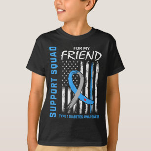 Friend Type 1 Diabetes Shirt American Flag Support