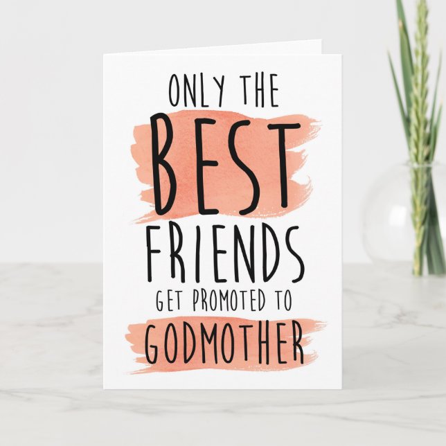 friend will you be my godmother card (Front)