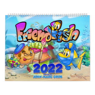 FriendFish cartoon fish Calendar