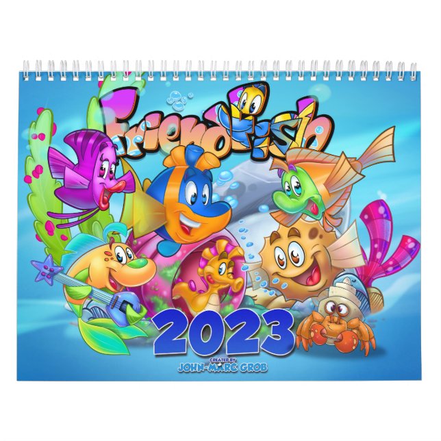 FriendFish cartoon fish  Calendar 2023 (Cover)