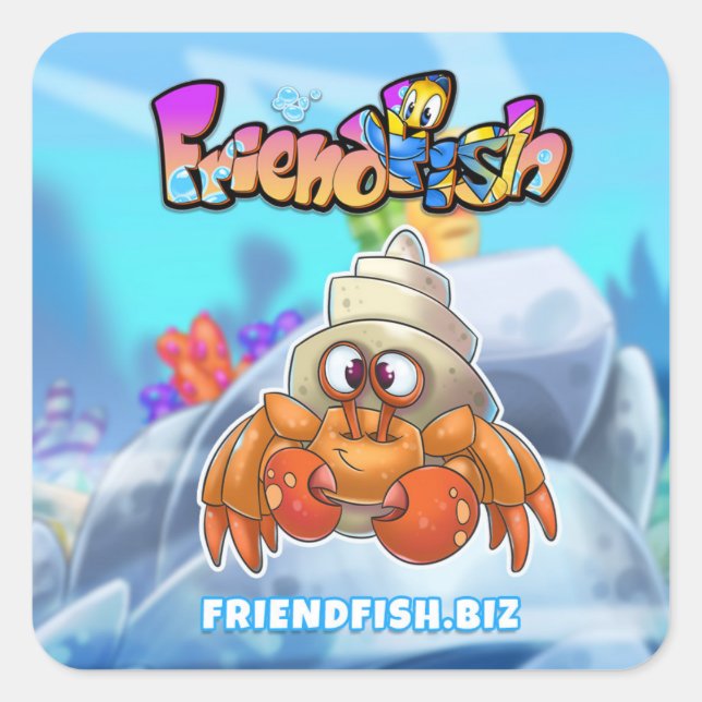 FriendFish cartoon fish stickers (Front)