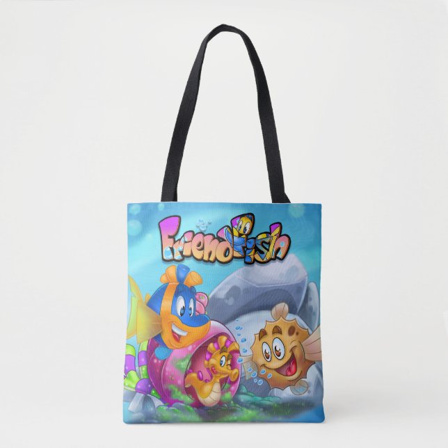 FriendFish cartoon  Tote Bag (Front)
