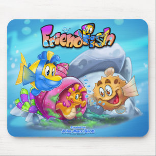 FriendFish cute cartoon fish Mouse Pad
