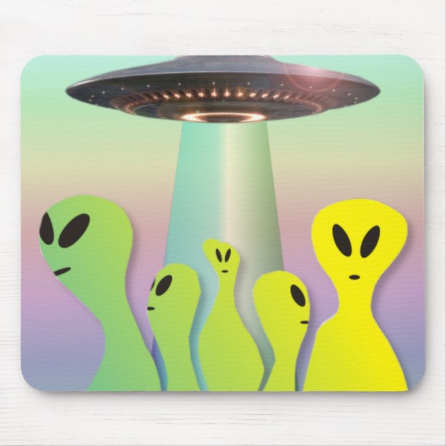 friendly aliens mouse mat (Front)
