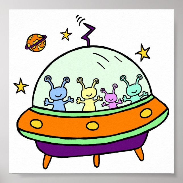 Friendly Aliens Poster (Front)