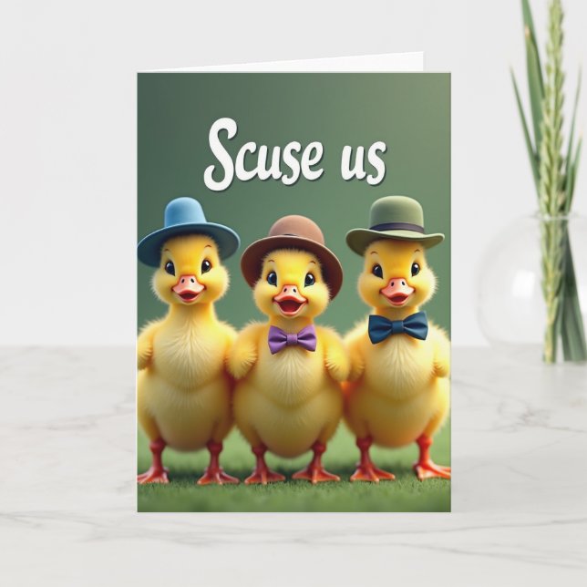 Friendly Avian Greetings Card (Front)