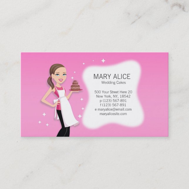 Friendly Baking Business Card Template (Front)