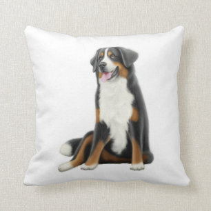 Friendly Bernese Mountain Dog Pillow