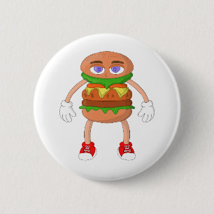 Friendly Burger 6 Cm Round Badge