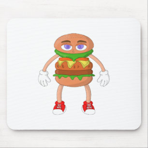 Friendly Burger Mouse Mat