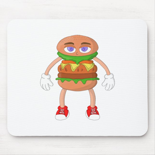 Friendly Burger Mouse Mat (Front)