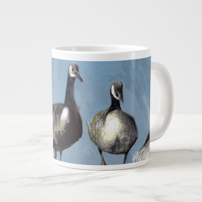 Friendly Canada Geese 2012 Large Coffee Mug (Front Right)