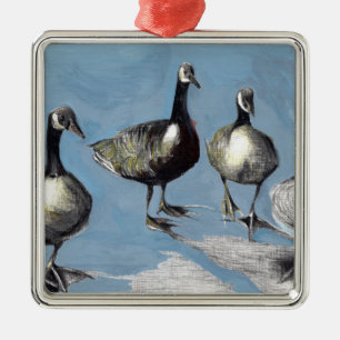 Friendly Canada Geese 2012 Metal Tree Decoration