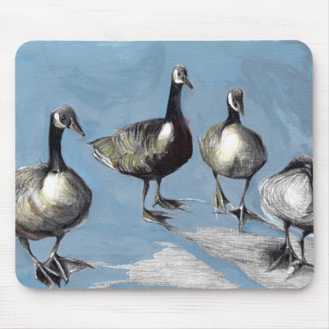 Friendly Canada Geese 2012 Mouse Mat (Front)