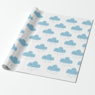 Friendly cloud wrapping paper