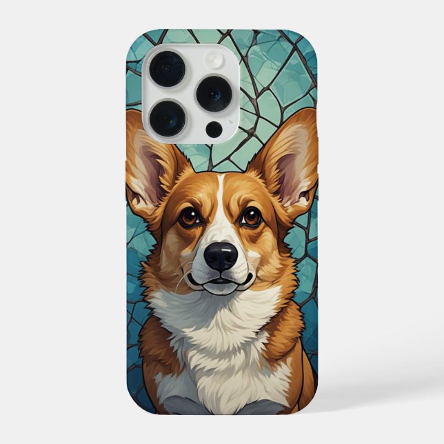 Friendly Corgi Portrait iPhone Case (Back)