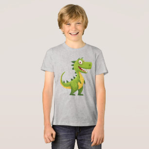 Friendly Dino Cartoon Tri-Blend Shirt