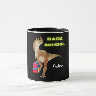 Friendly Dinosaur with Backpack "Back to School"   Mug