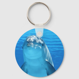 Friendly Dolphin Photo Key Ring