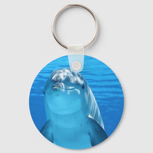 Friendly Dolphin Photo Key Ring (Front)