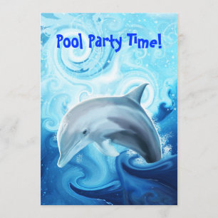 Friendly Dolphin Playing in the Ocean Invitation