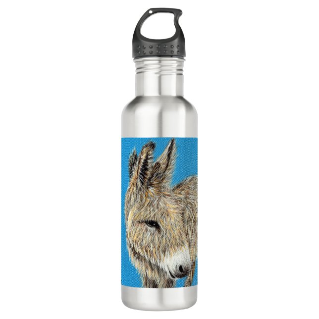 Friendly Donkey Painting 710 Ml Water Bottle (Front)