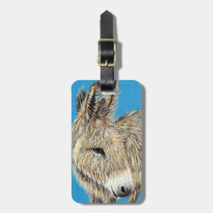 Friendly Donkey Painting Luggage Tag