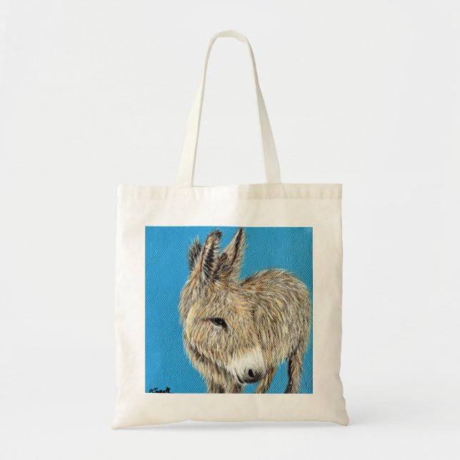 Friendly Donkey Painting Tote Bag (Front)
