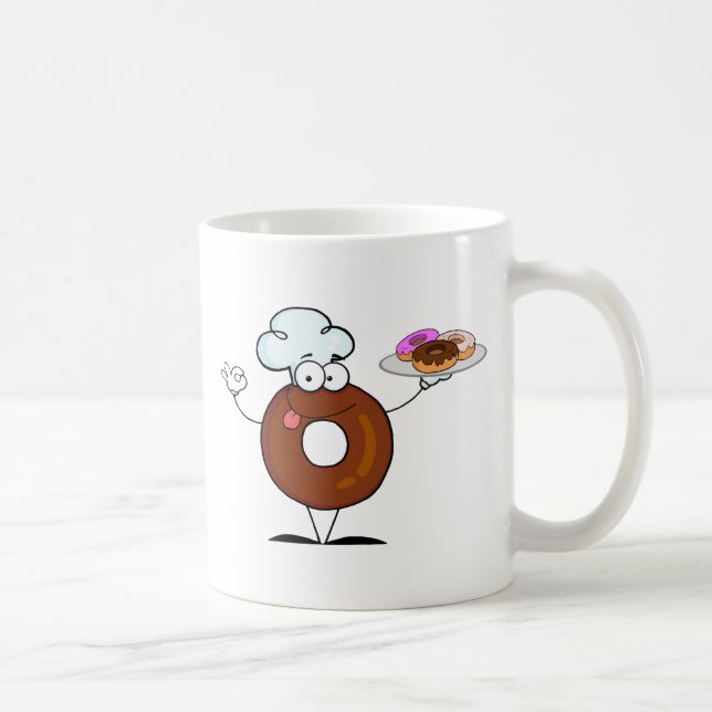 Friendly Doughnut Chef Coffee Mug (Right)