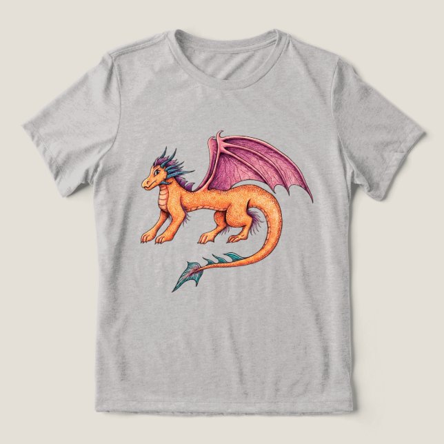 Friendly Dragon Tri-Blend Shirt (Design Front)